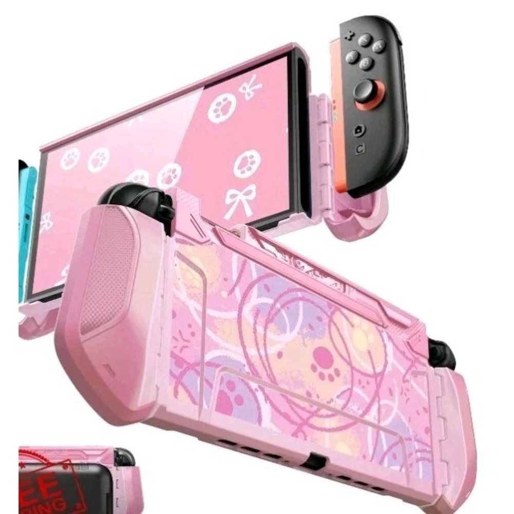 Mumba Cute Paw Case Compatible with Nintendo Switch 2,– Graffiti Circle and F...